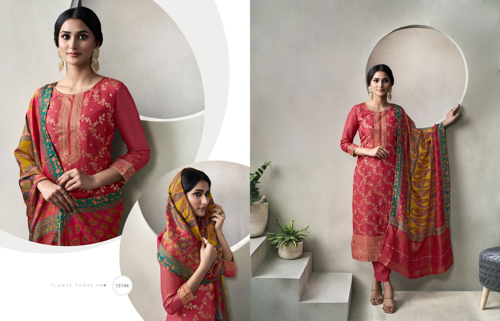 Glory By Zisa Crystal weaving jacquard Salwar Kameez Order In India